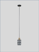 Светильник декоративный LV 9503/1 Деметра Чёрный/Латунь Е27 40W 220-230V 105х105х1200мм
