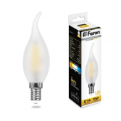 LB-59 4LED/5W 230V E14 2700K матовая хром свеча на ветру