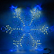 LT065 светов/ фигура 24LED/м "снежинка" дюралайт (синий+белый), 14м  120*120см