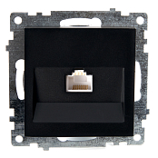 GLS00-7107-05 Розетка чёрная компьютерная 1-местная RJ-45 (механизм)
