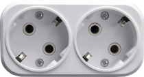 ADP16-22-20 Сетевой разветвитель с заземлением, 250В, 16A, IP20, белый